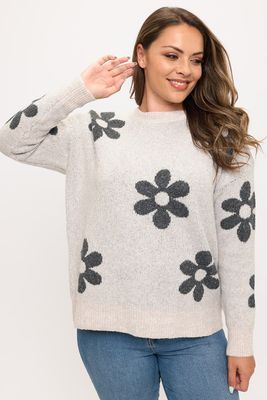 Curvy Floral Sweater Curvy Floral Sweater