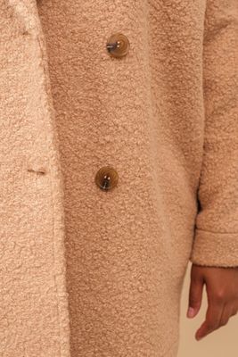 Curvy Teddy Pea Coat