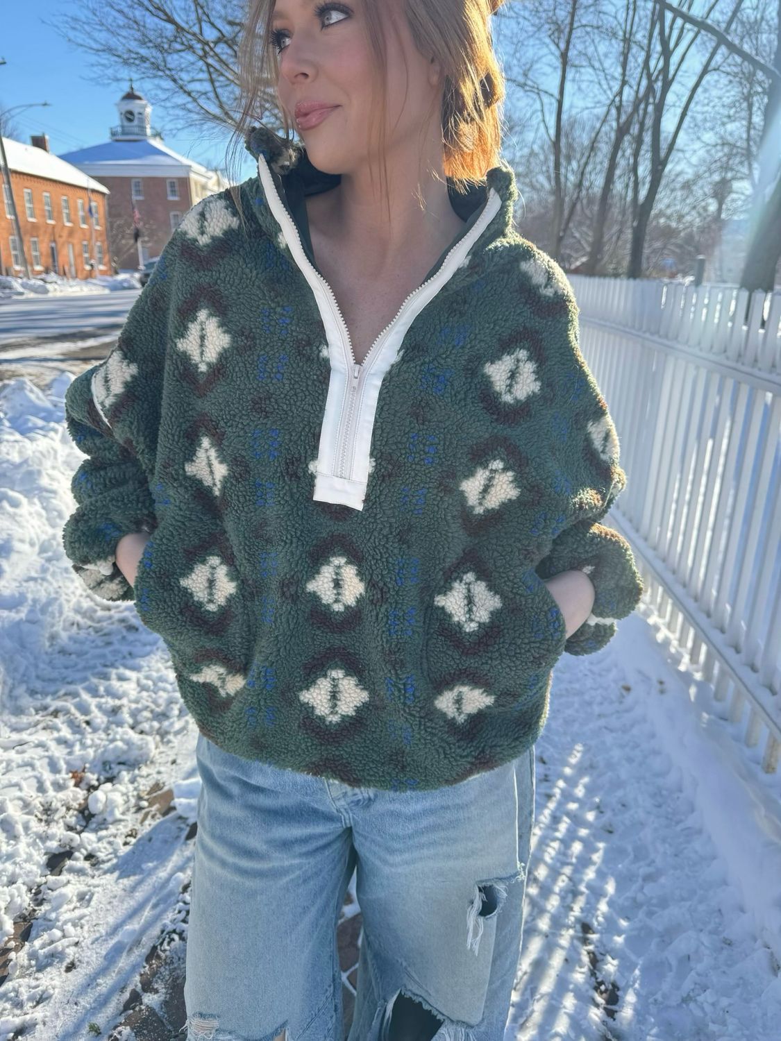 Abstract Sherpa Zip Up