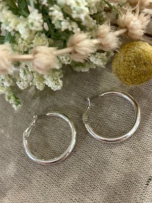 Maya J Silver Hoop