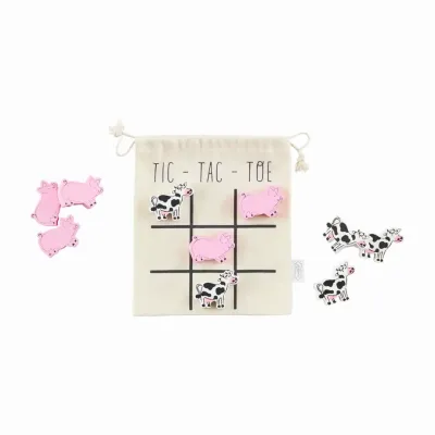 Wood Tic Tac Toe Farm Set