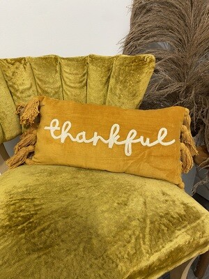 Thankful Mustard Pillow