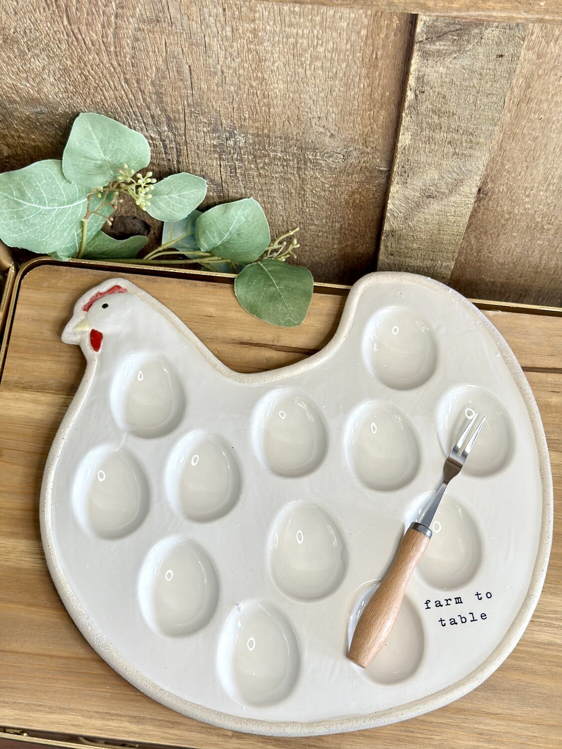 Hen Deviled Egg Platter