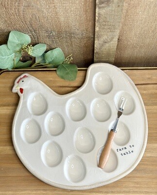 Hen Deviled Egg Platter