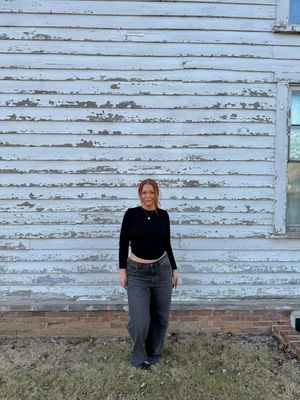 Ribbed Long Sleeve Basic Top 