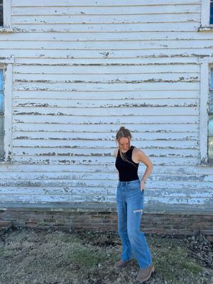 Double Layered High Neck Racer Back Top