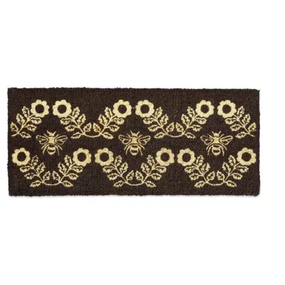 Bee and Flower Estate Coir Doormat