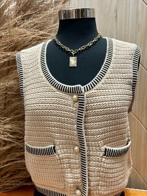 Textured Sweater Vest