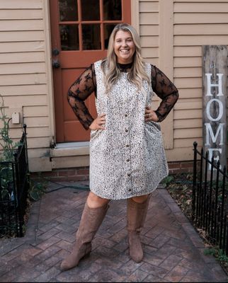 Leopard Button Down Dress