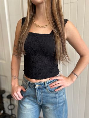 Floral Jacquard Tank Top