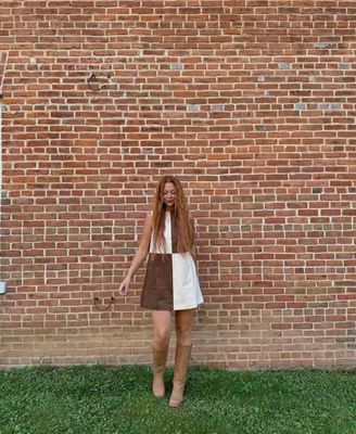 Suede Color Shift Dress