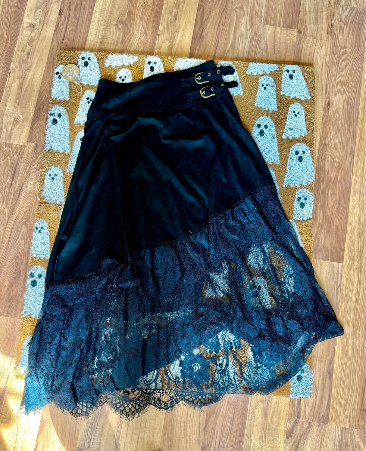 Buckle Up Lace Skirt