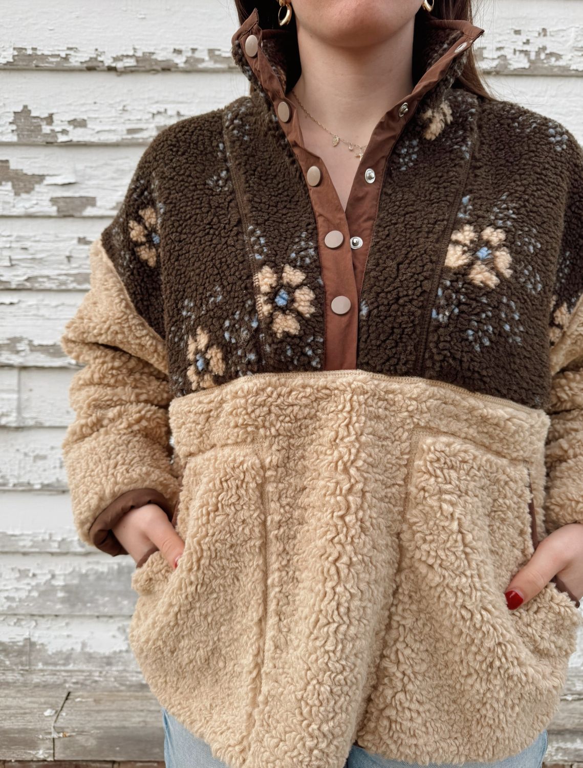 Teddy Button Down Sherpa