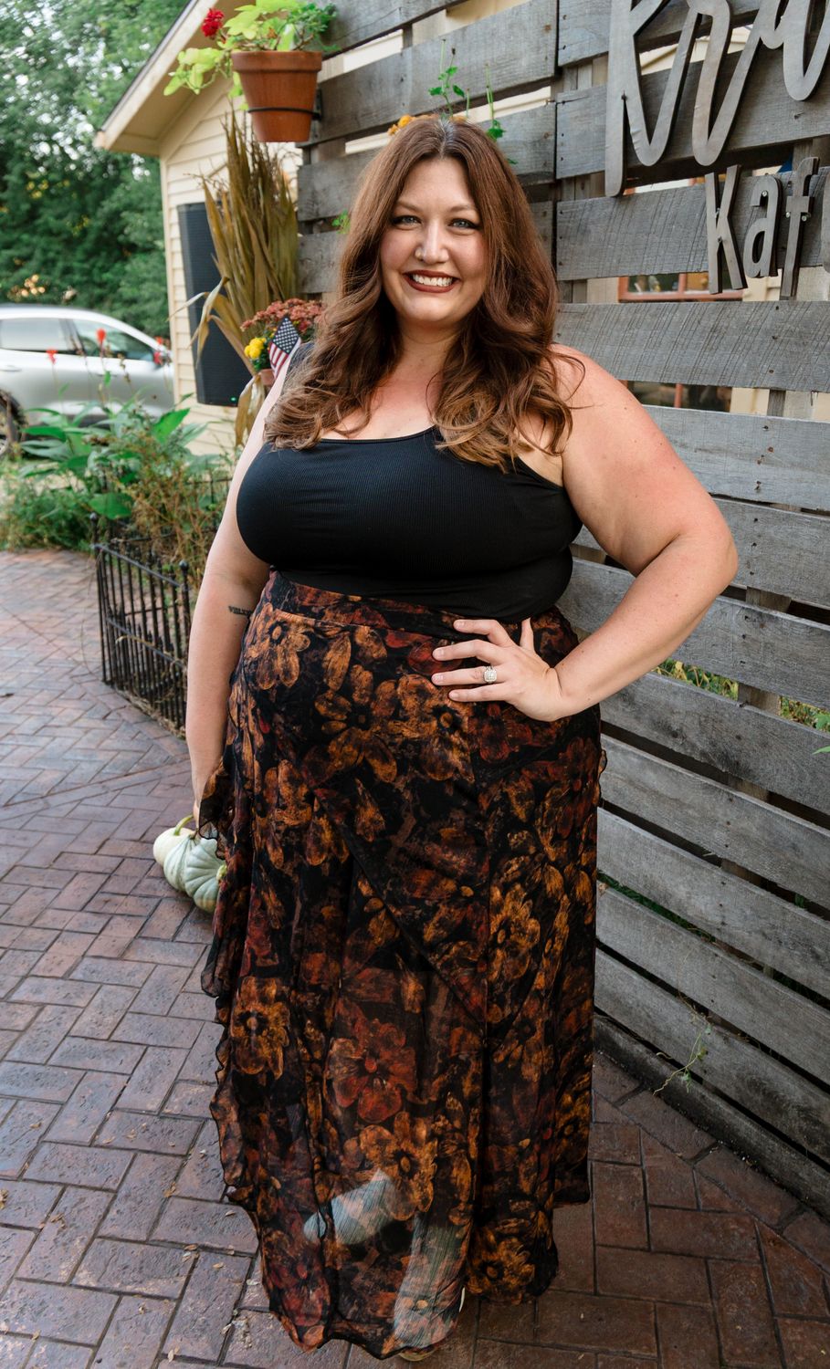 Curvy Floral Maxi Skirt Curvy Floral Maxi Skirt