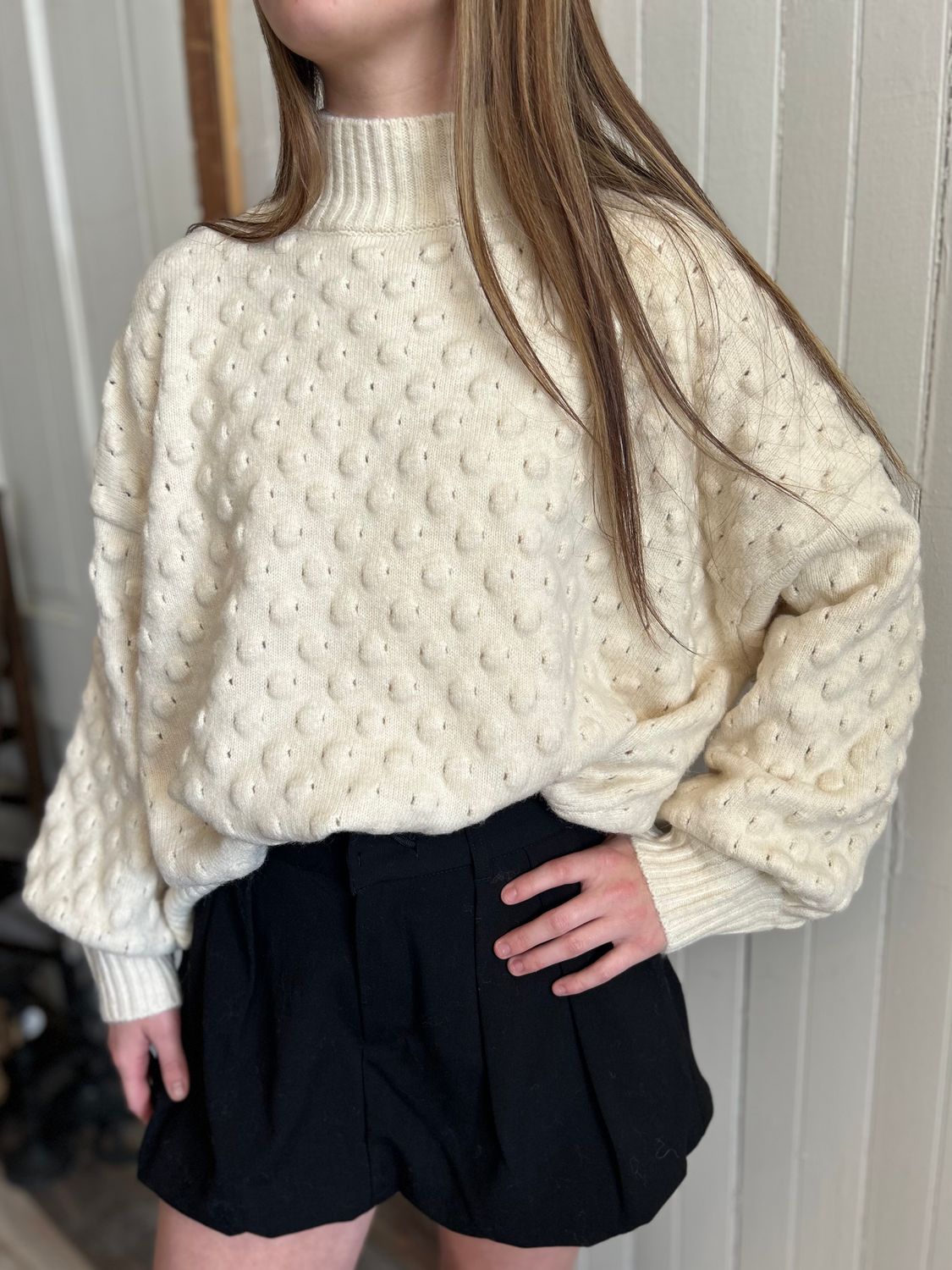Quill Popcorn Knit Pullover