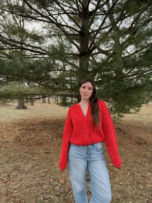 Cozy Knit Scarlet Sweater