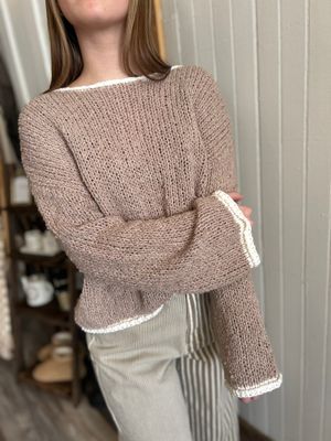 Boat Neck Knit Sweater