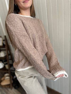 Boat Neck Knit Sweater