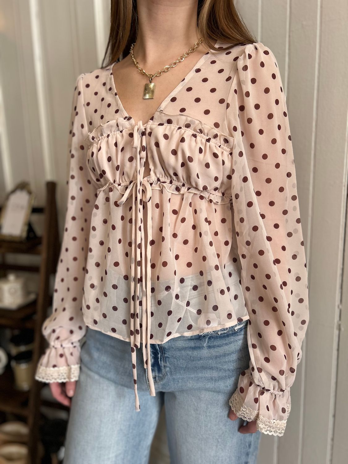 Dotted Darling Blouse