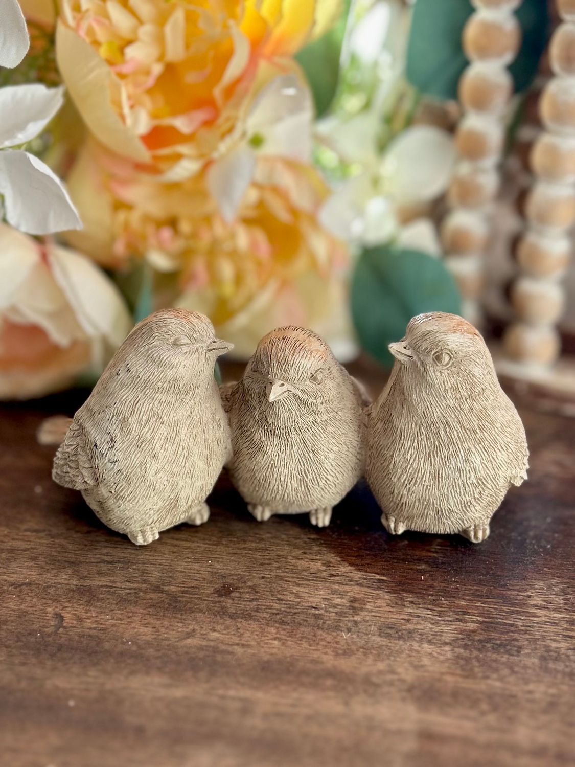 Painted 3 Bird Cluster