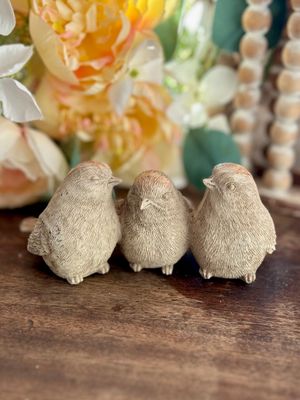 Painted 3 Bird Cluster