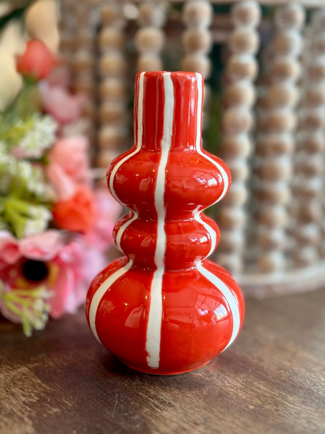 Red Striped Vase Red Striped Vase