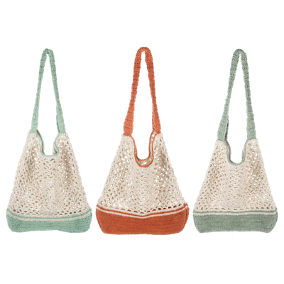 Knit Open Weave Tote Bag