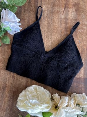 Floral Textured Padded Bralette 