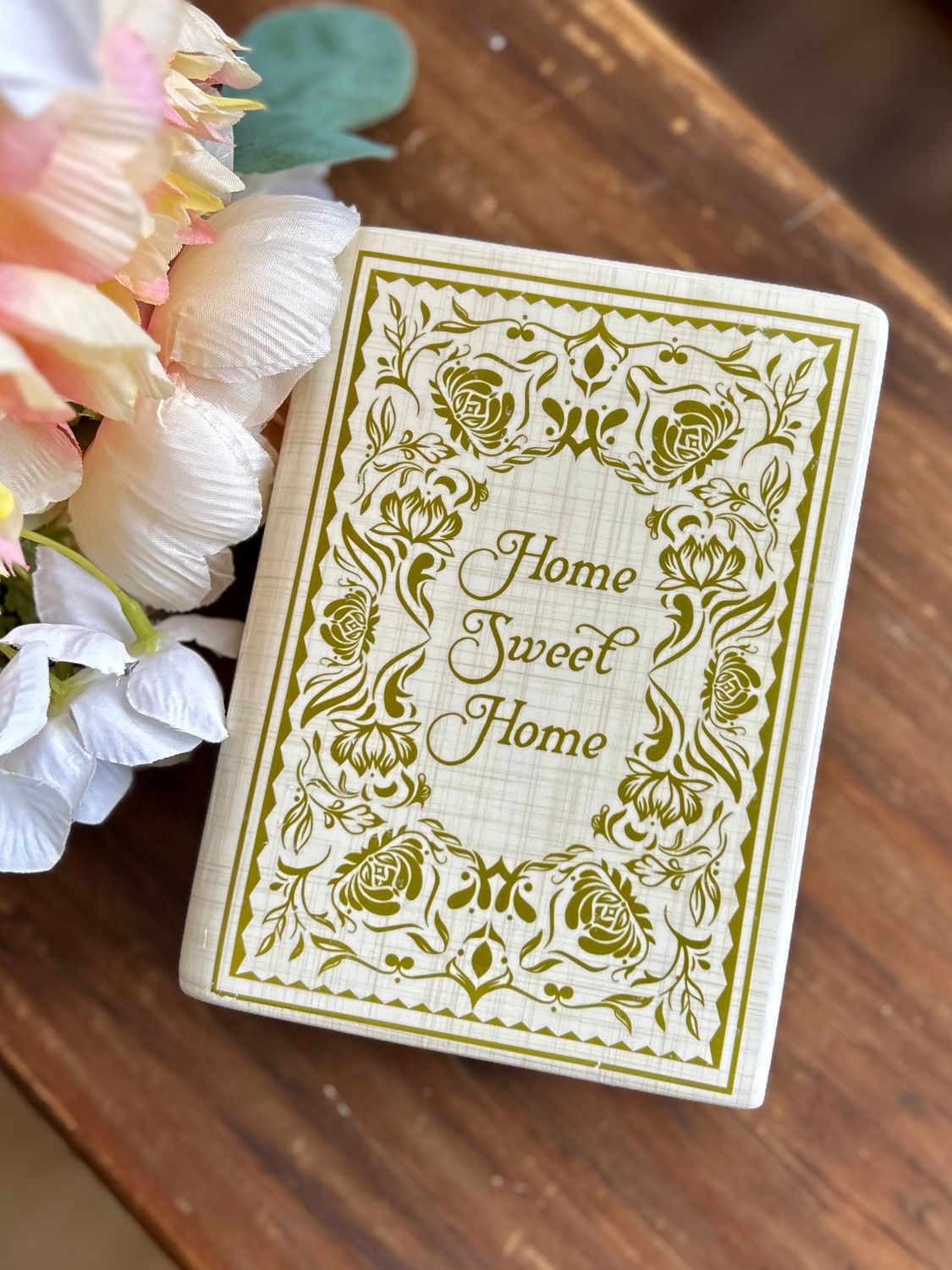 Home Sweet Home Book Ceramic Vase