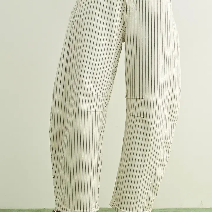 Pinstripped Barrel Pants