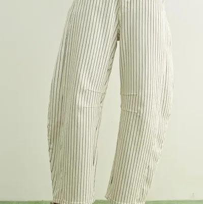 Pinstripped Barrel Pants Pinstripped Barrel Pants