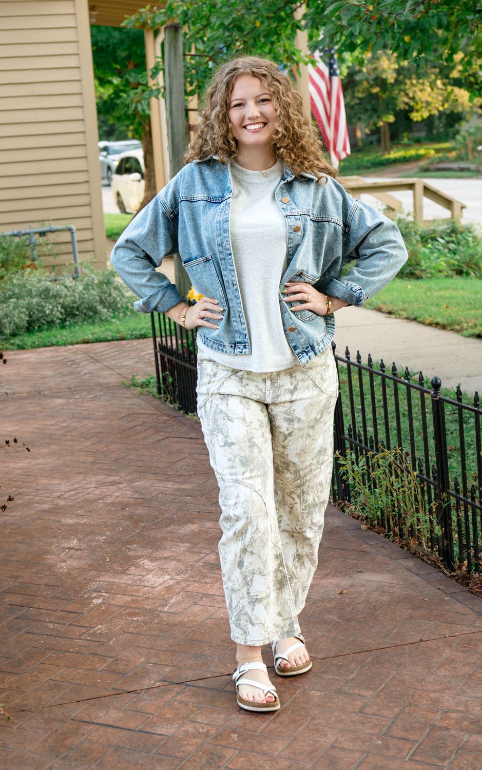 Vintage Denim Jacket w/  Square Pocket