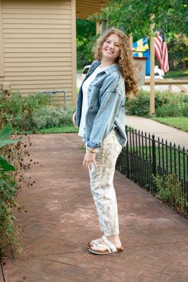 Vintage Denim Jacket w/ Square Pocket