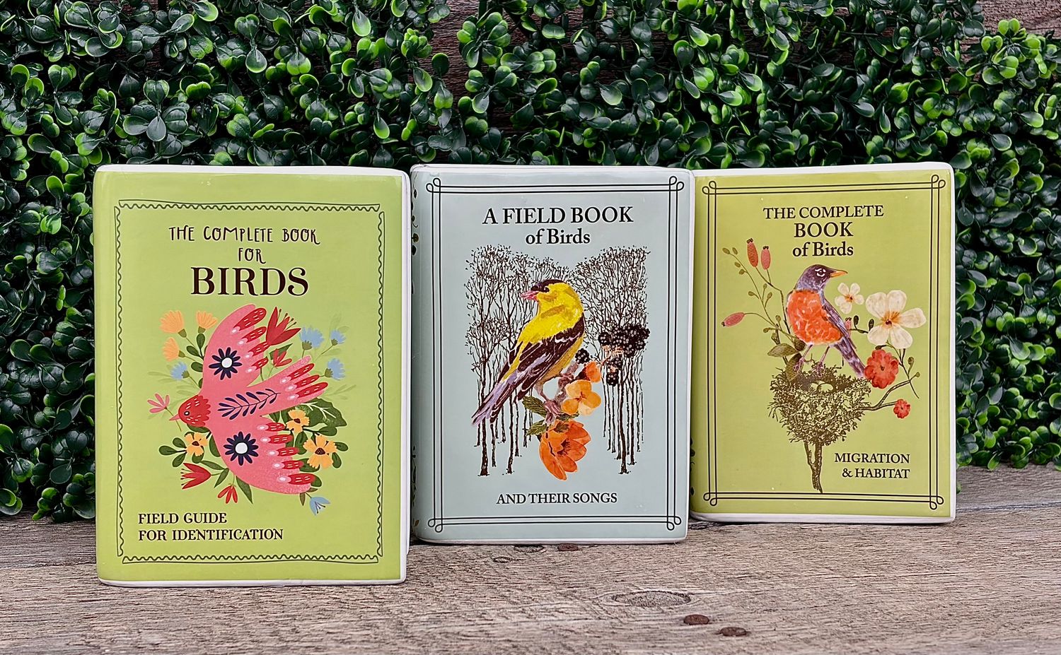 Bird Book Ceramic Vases