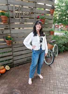 tie front blouse 