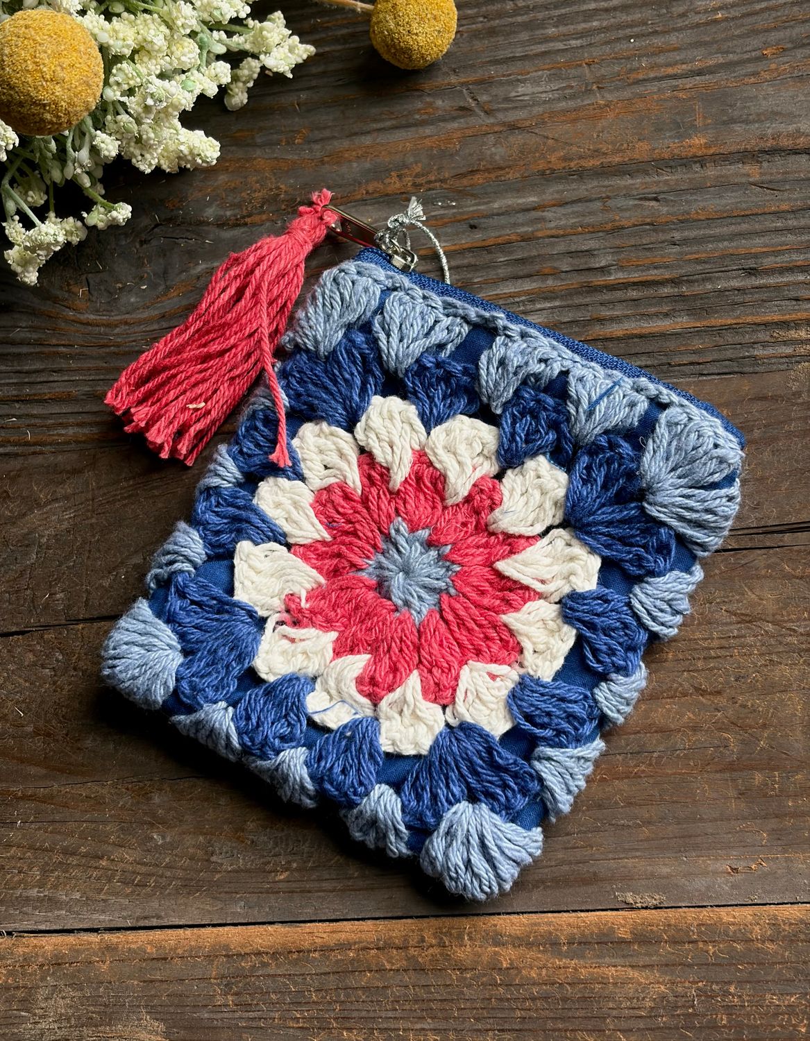 Knit Patriotic Purse