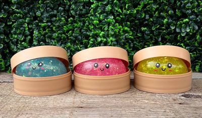 Rainbow Mystery Glitter Dumplings