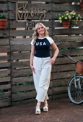 Cap Sleeve USA Baby Tee