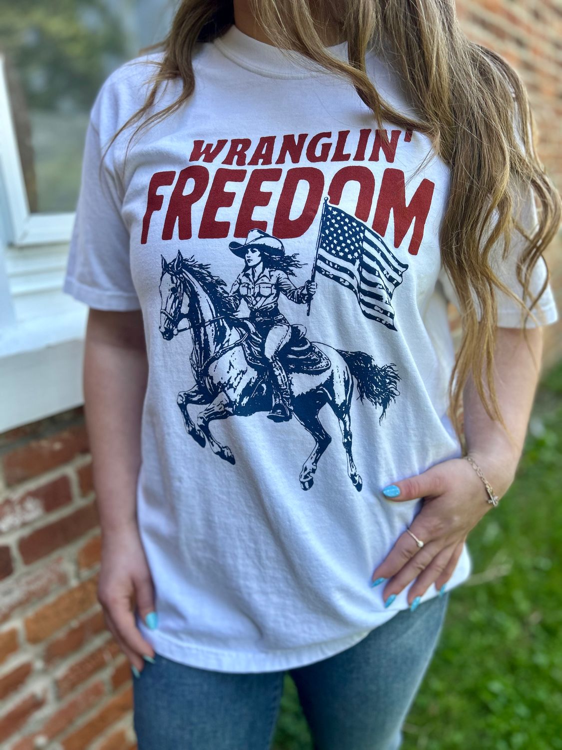 Wranglin' Freedom Patriotic T-Shirt Wranglin' Freedom Patriotic T-Shirt