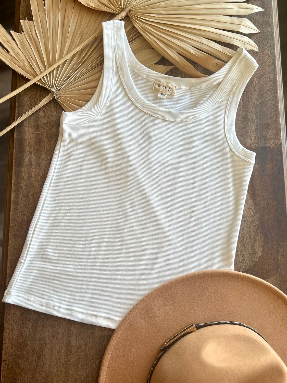 Round Neck Solid Tank Top