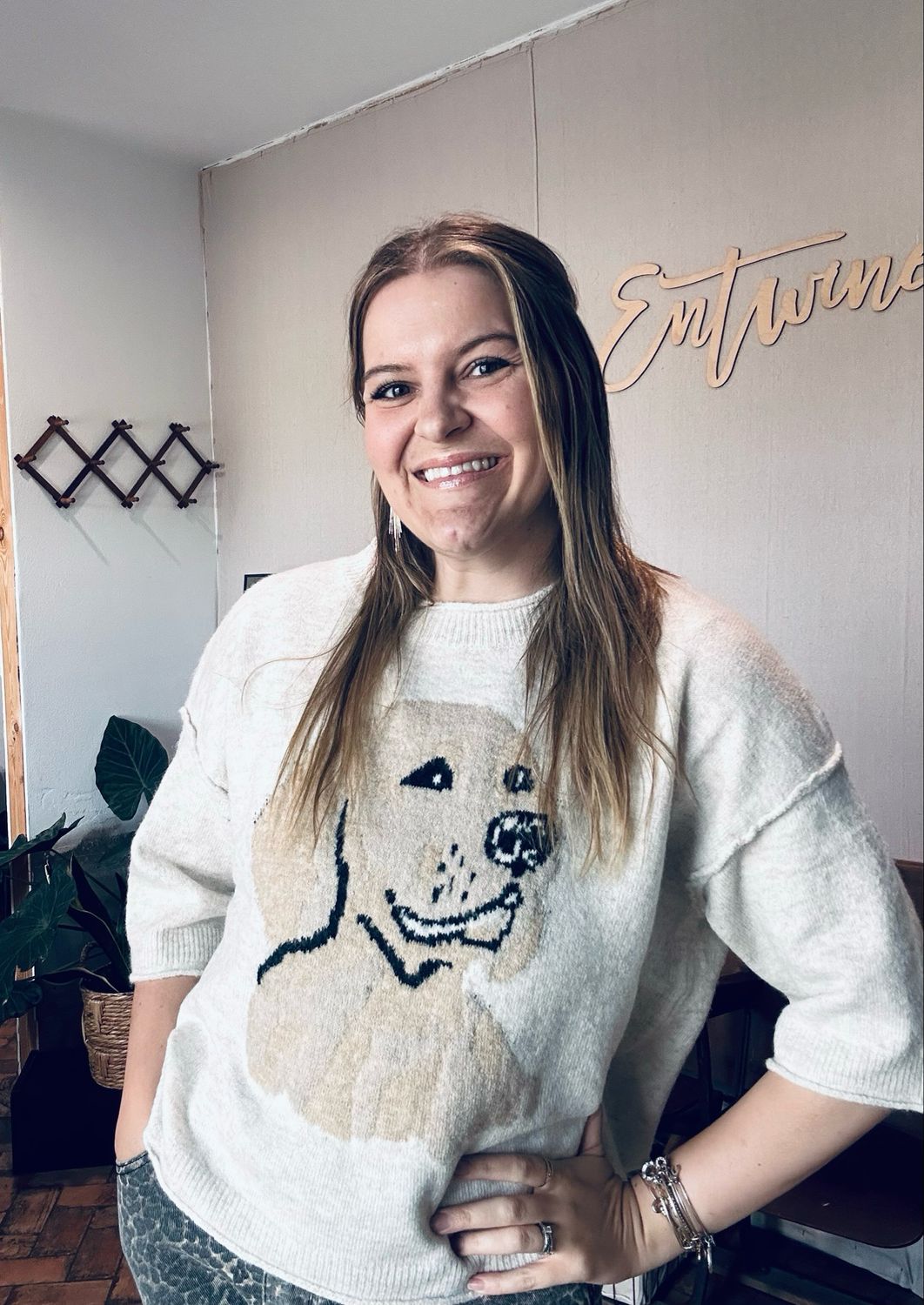 Golden Retriever Knit Top