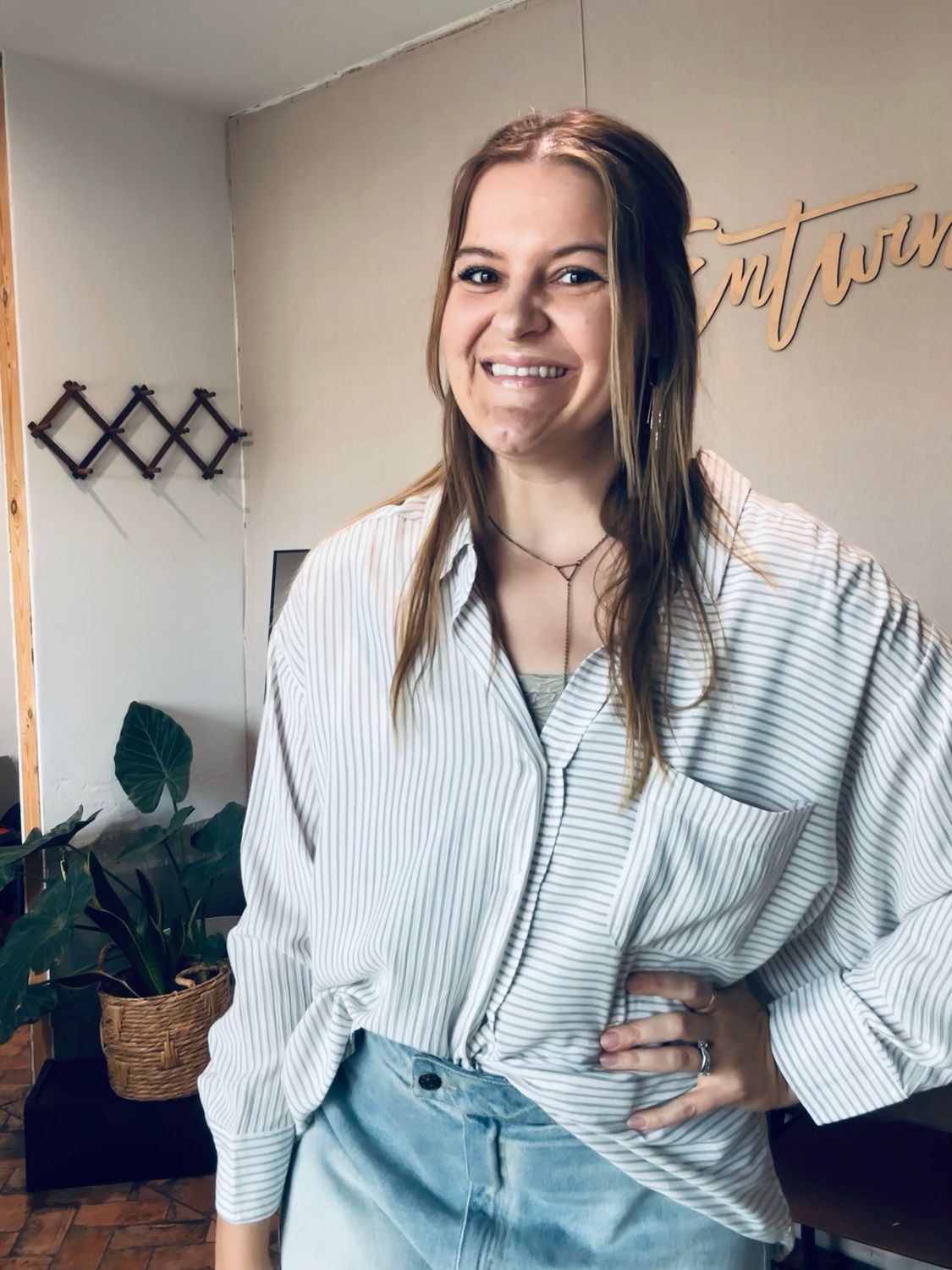Striped Relaxed Button Down