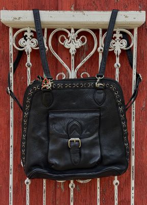  Buckled Genuine Leather Bag