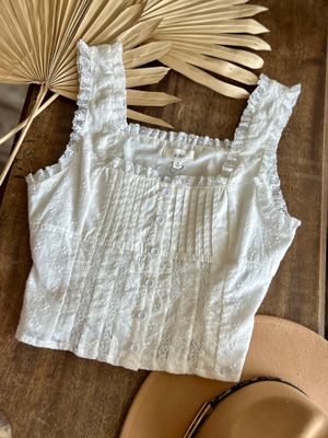 Square Neck Ruffle Tank Square Neck Ruffle Tank