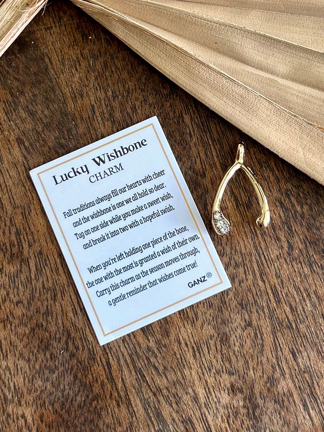 Lucky Wishbone Charm