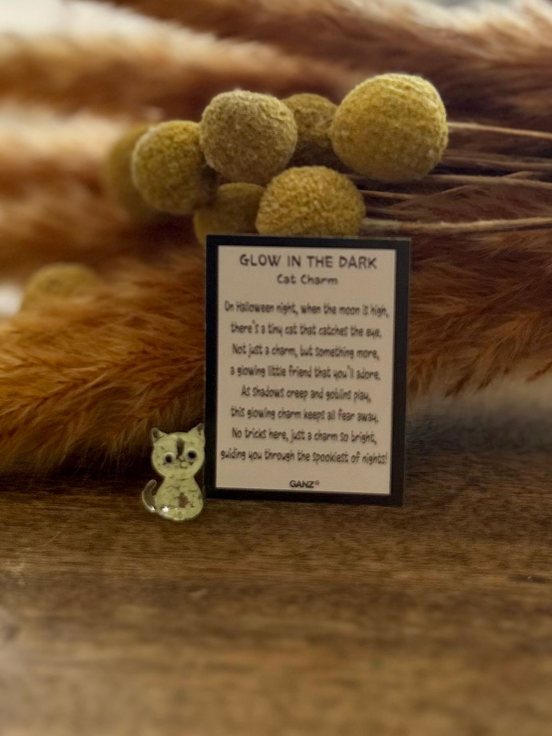 Glow In The Dark Cat Charm