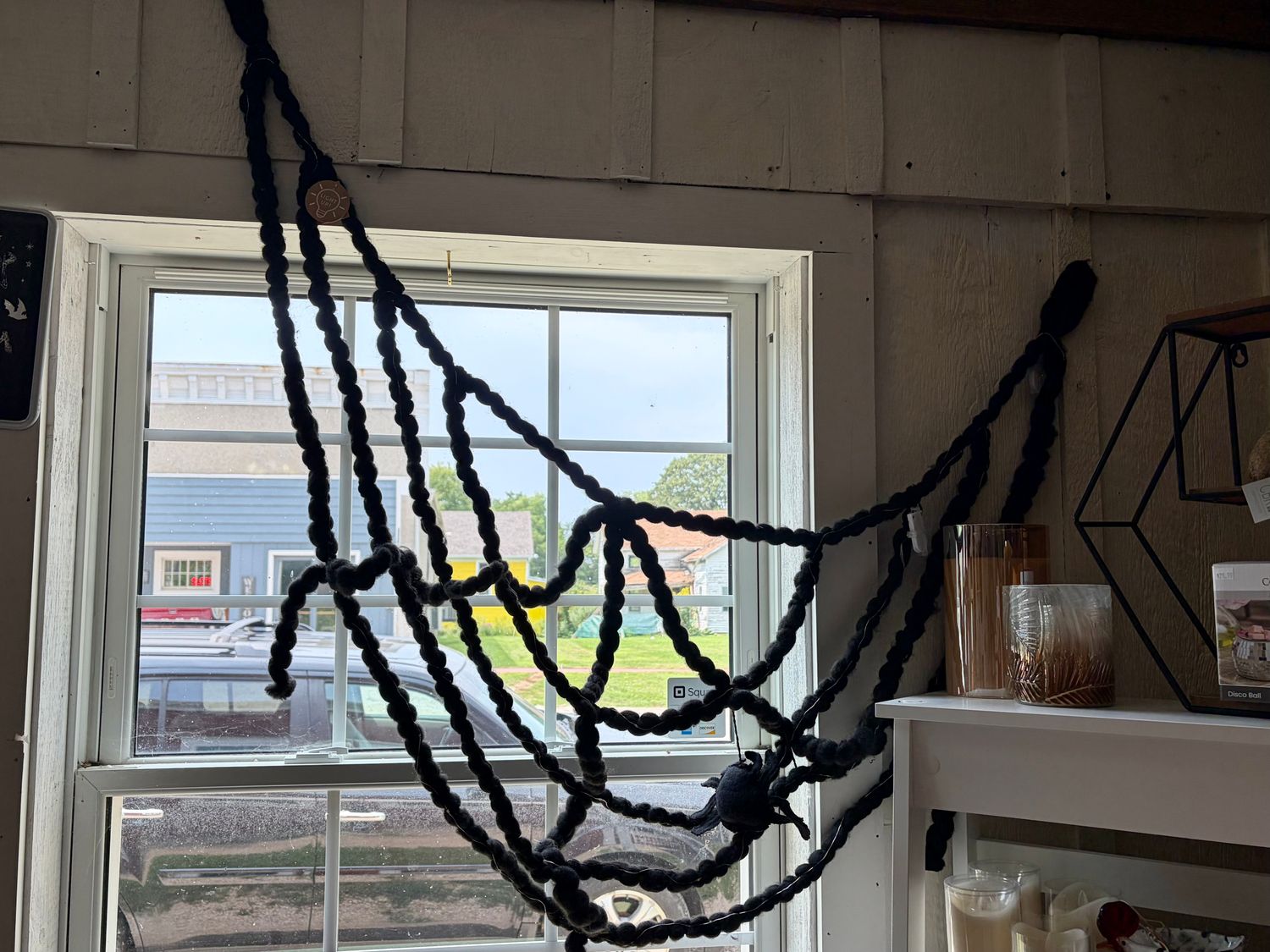 Light Up Felted Spider Web