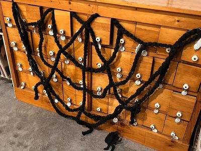 Light Up Felted Spider Web