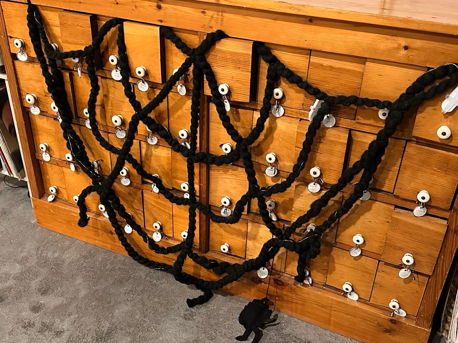 Light Up Felted Spider Web