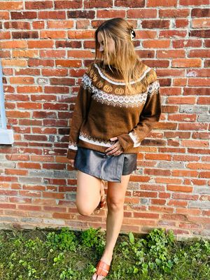 Washed Effect Pleather Skort
